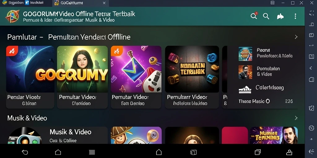 Tampilan antarmuka GOGORUMMY yang modern dan mudah digunakan.