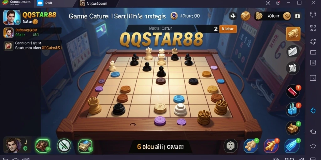 Tampilan antarmuka fungsional QQSTAR88 dalam permainan Catur.